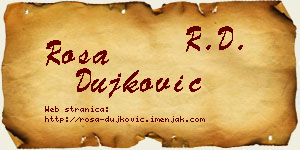 Rosa Dujković vizit kartica